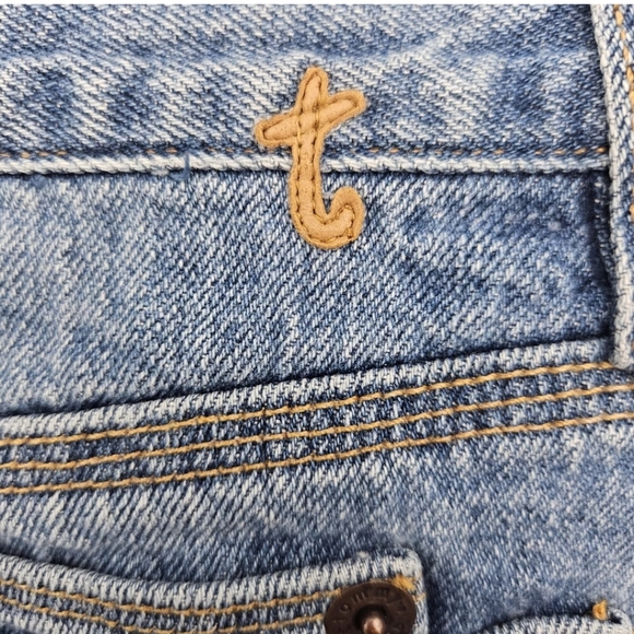 2004 Y2K Vintage Tommy Jeans Denim Mini Skirt Size 11 Fringe Hem Tommy Hilfiger - Picture 6 of 9